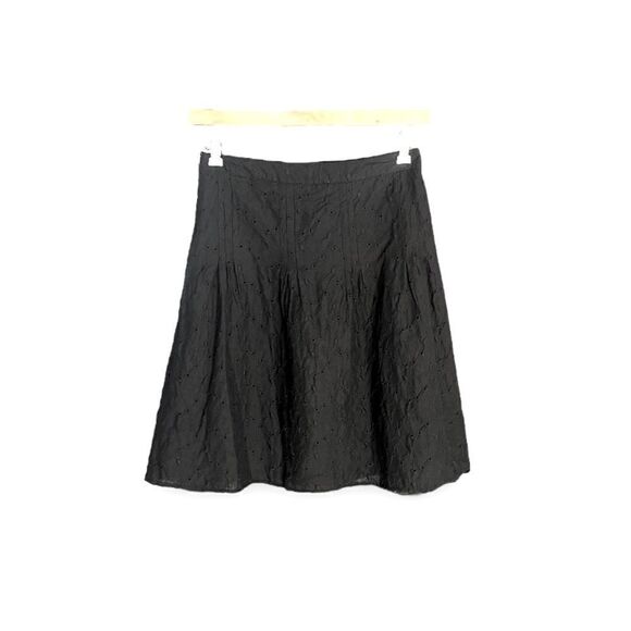 AUTOGRAPH | 100% Cotton Black Eyelet Lace Flare Skirt (4) - Picture 1 of 4